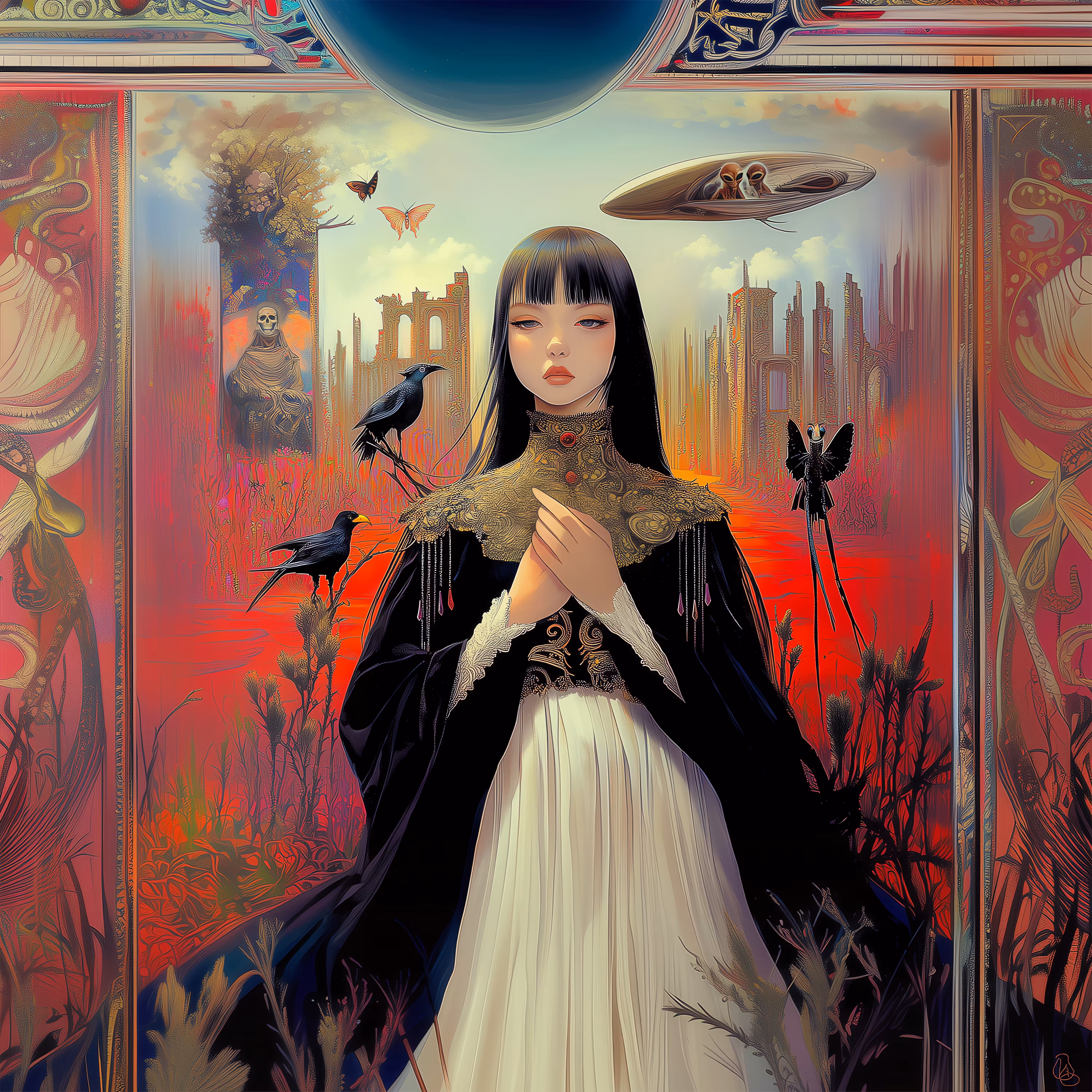 She Stands Where Time Broke
