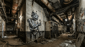 cinematic widescreen: abandoned industrial | drone