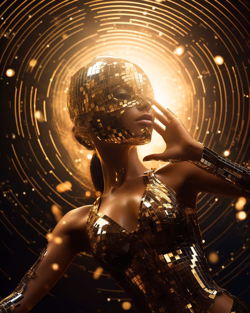 Golden mirror