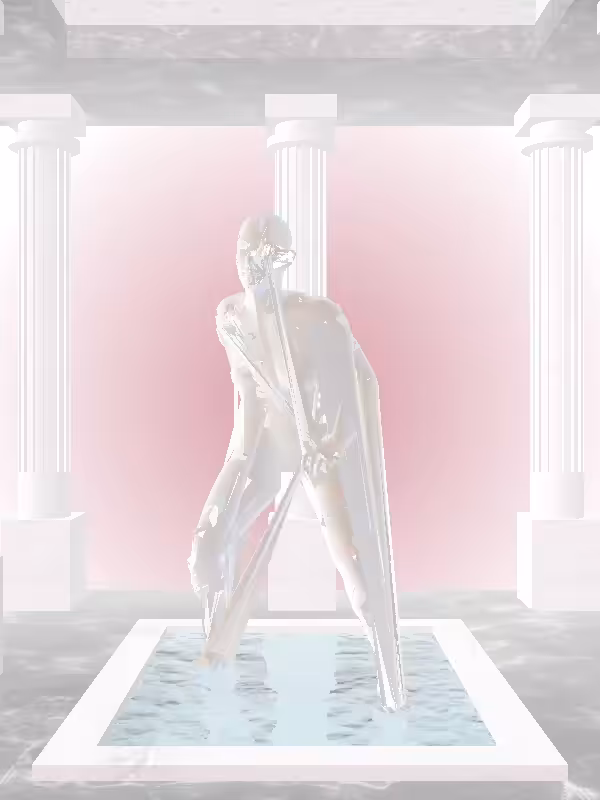 HeavenComputer: The Kicking Luminescent Beige Woman #1953