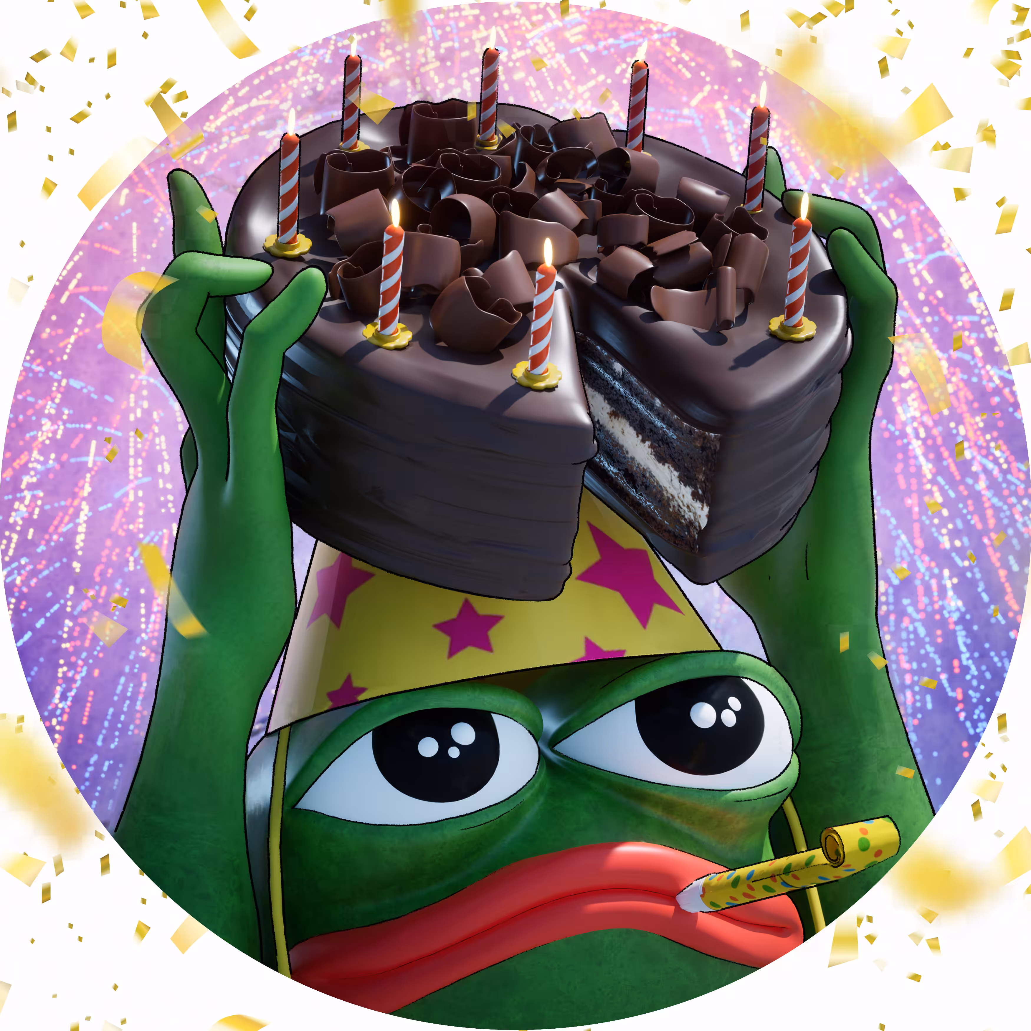 SKULLS OF PEPE 1/1: BIRTHDAY PEPE SKULL