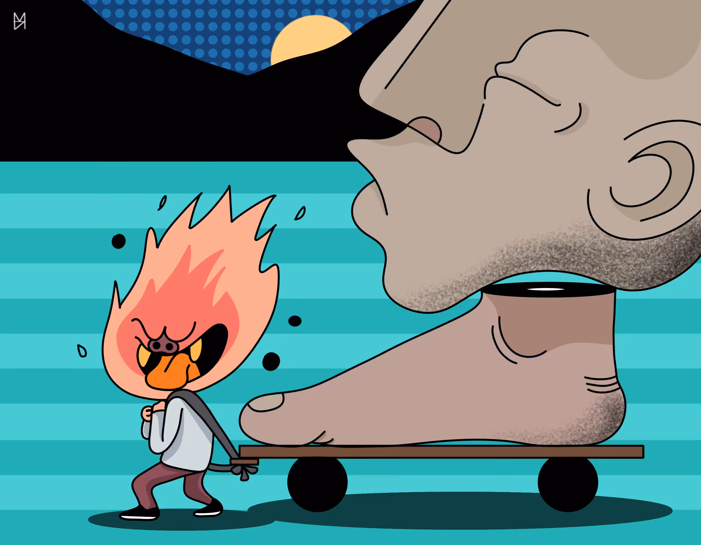 I set my feet on fire #02