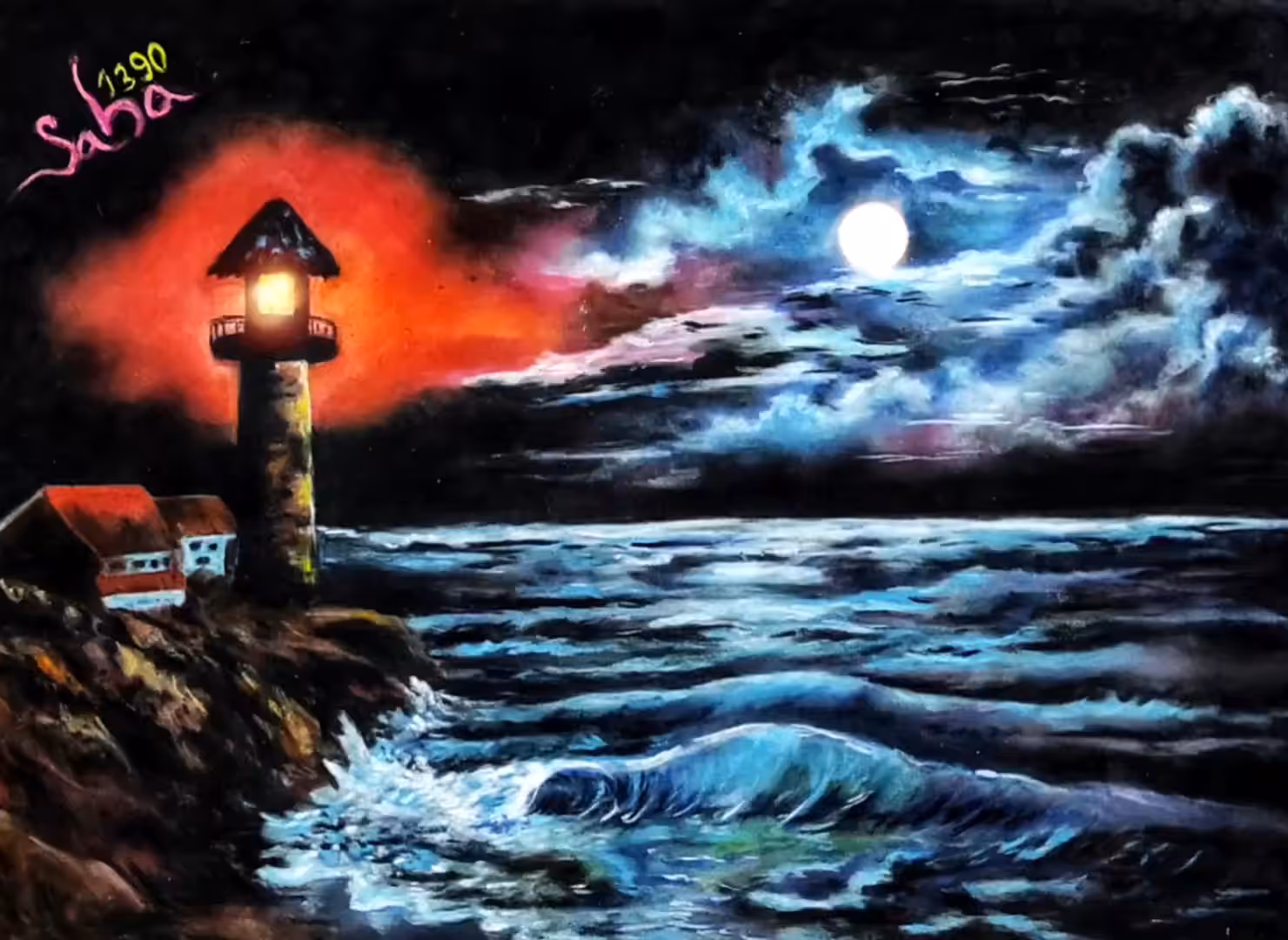 Bob Ross nightsky