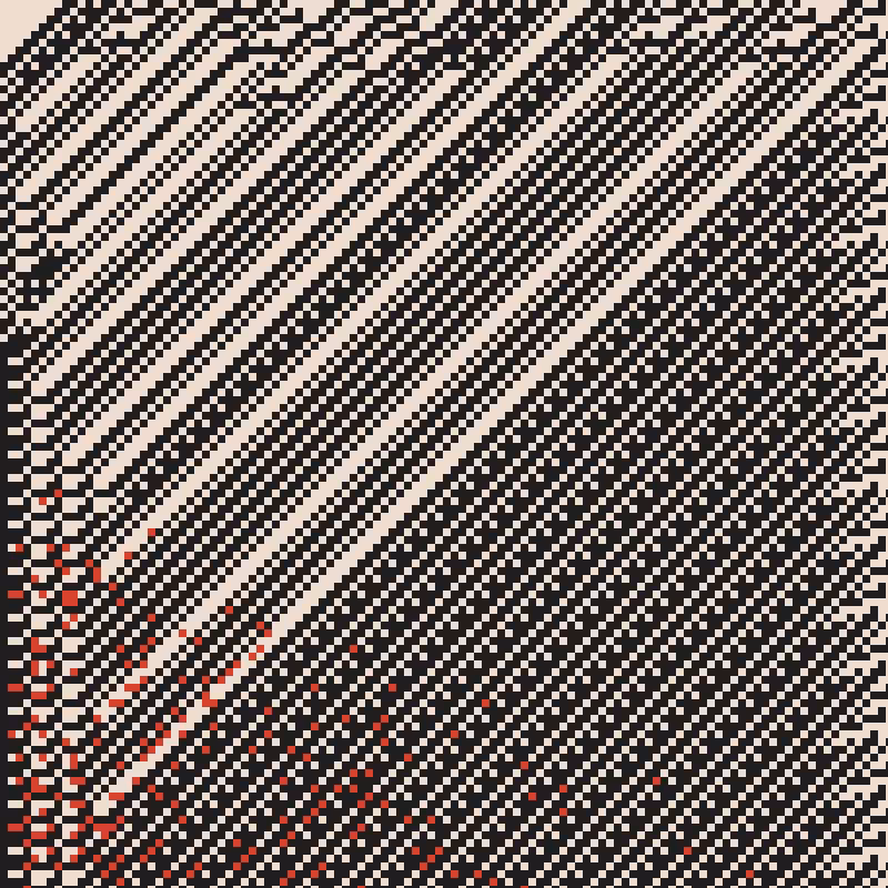 Colored Elementary Cellular Automaton #72