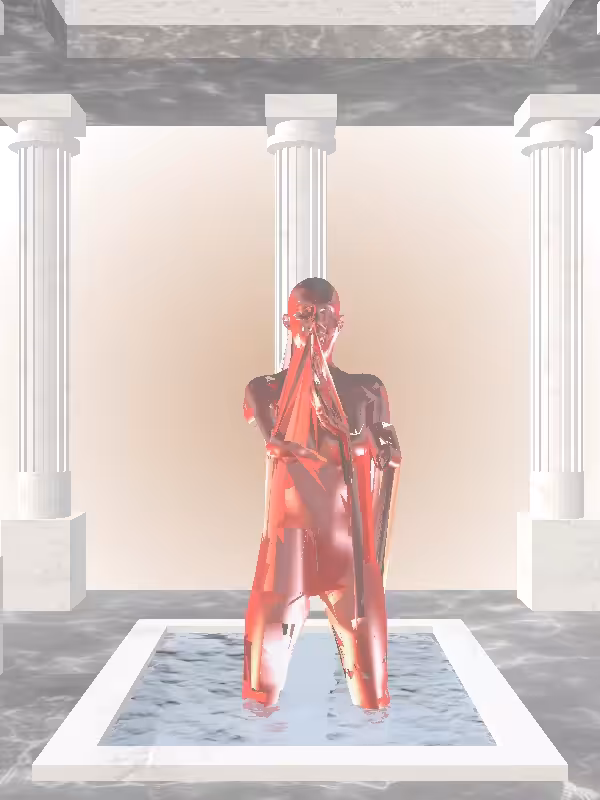 HeavenComputer: The Praying Bright Red Woman #2929