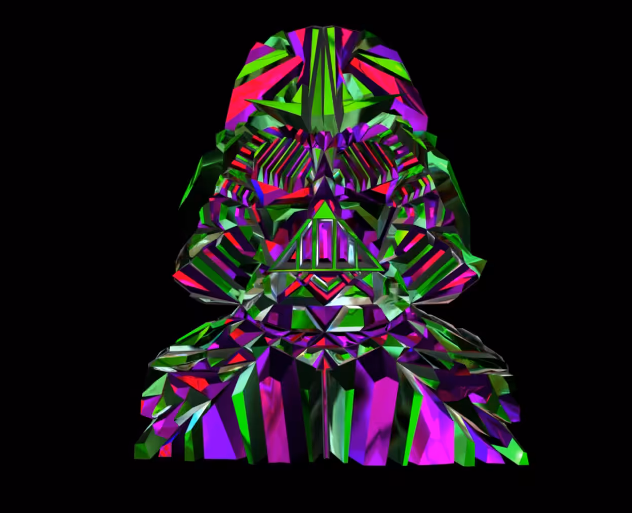 Purple and Green Darth Vader - AR NFT