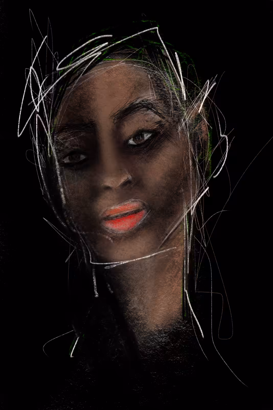 ABstract portrait African art: Silphium 