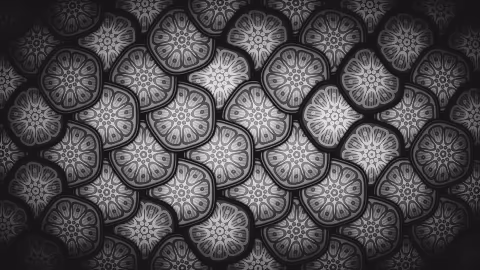 Animated black flowers