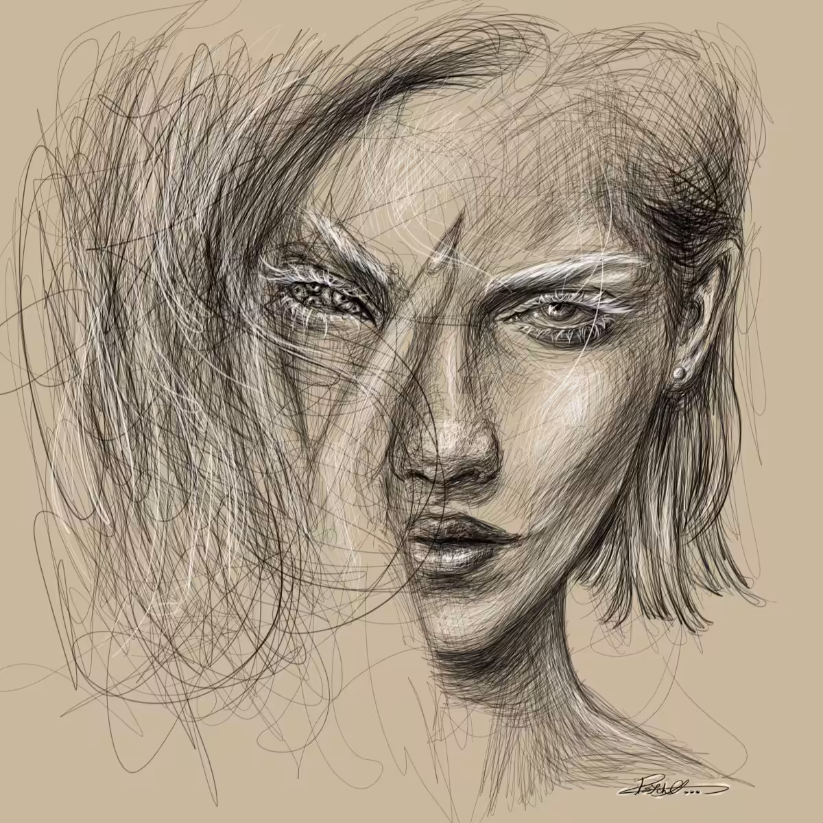 Scribble portrait 007