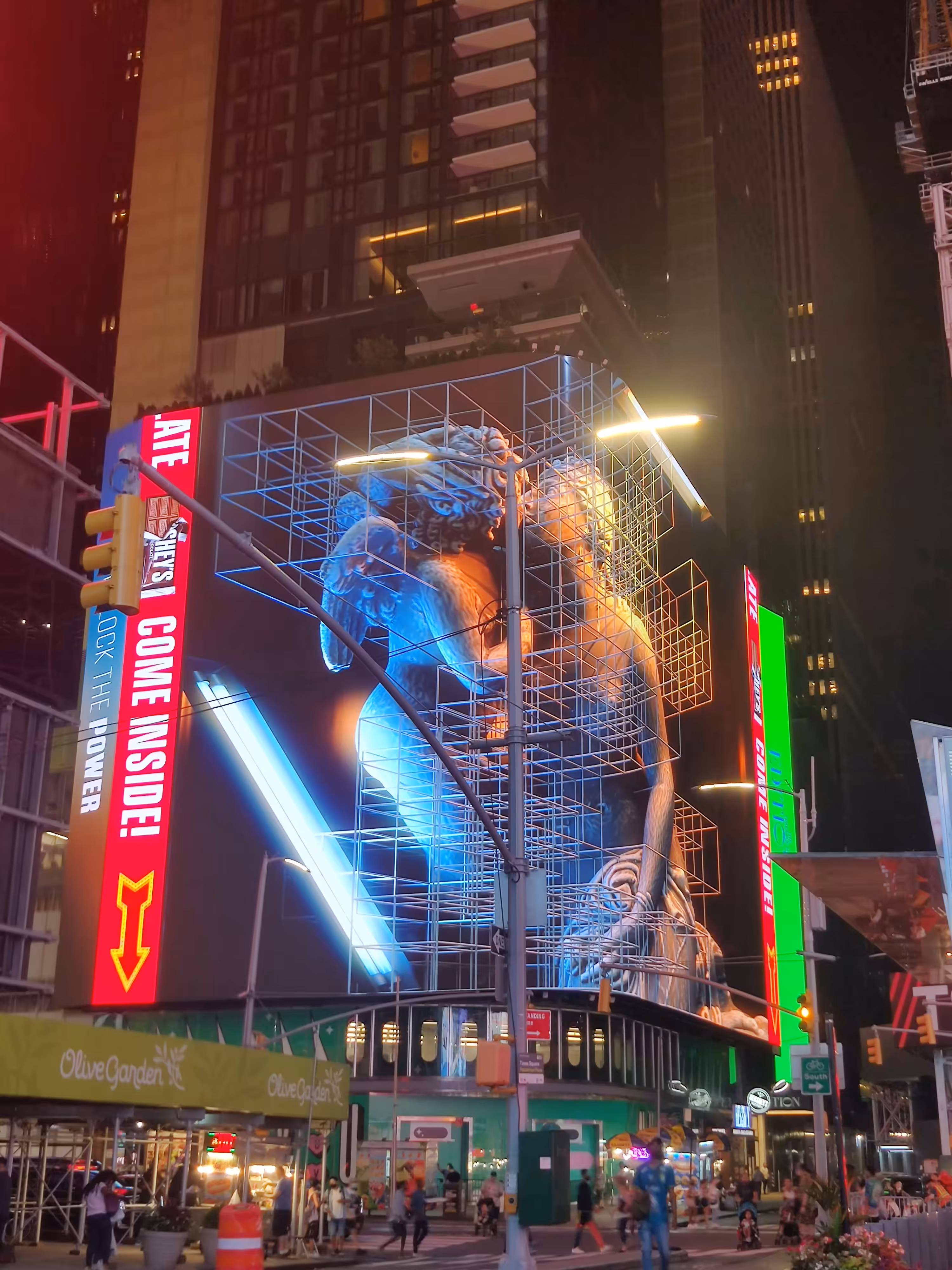 lovers in times square, nyc, june 2021