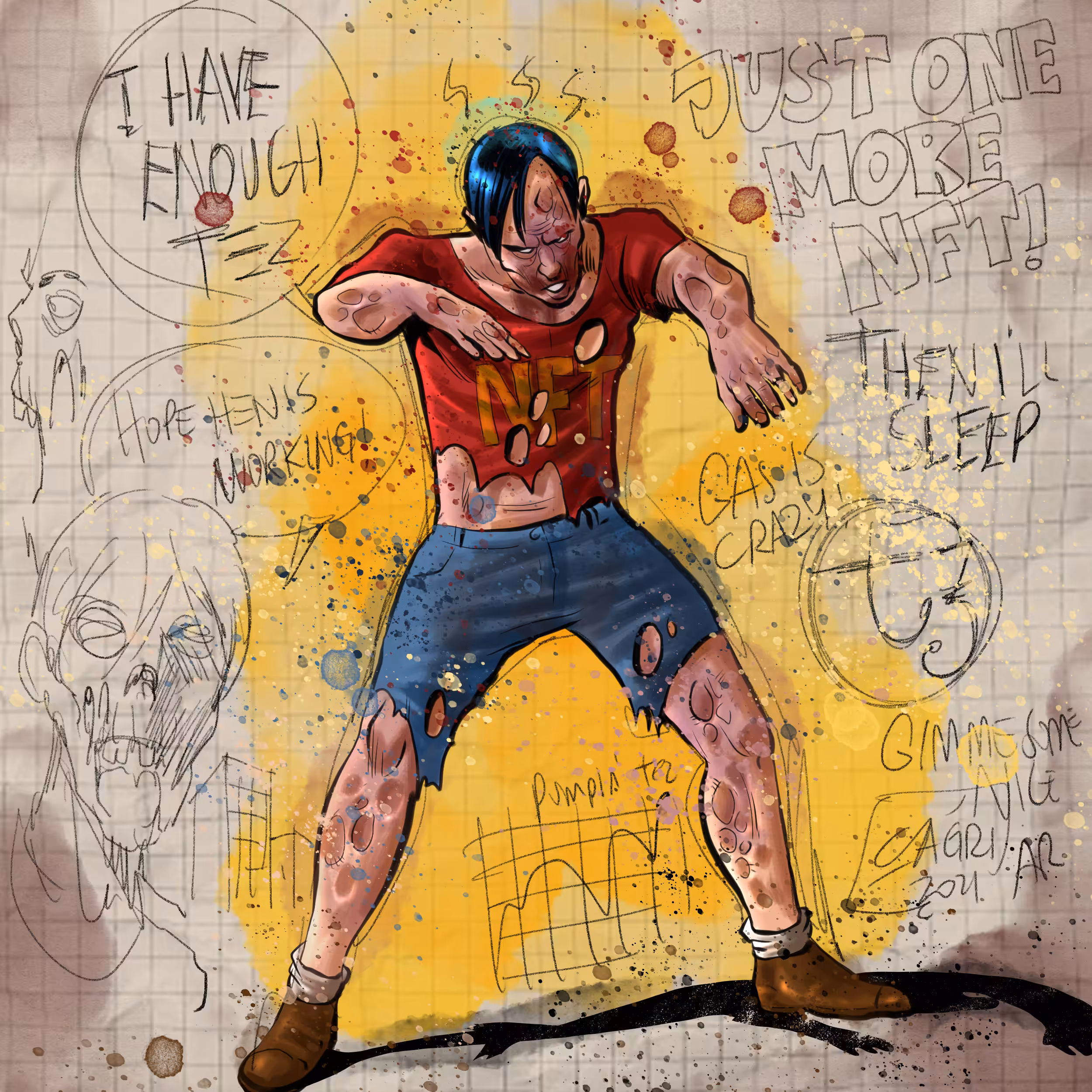 'H=N ZOMBIE$', ANIMATION FRAME #1