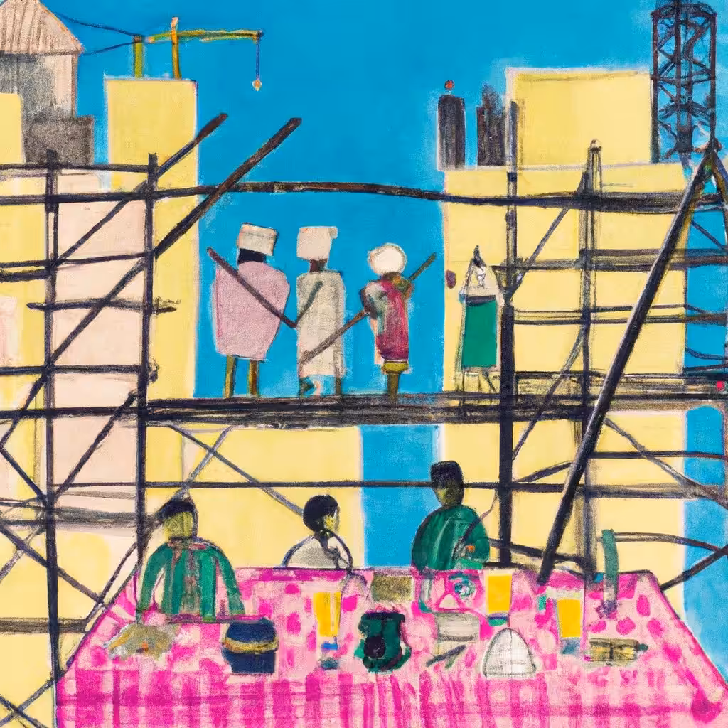 «dinner upon a scaffold #4» (2023)