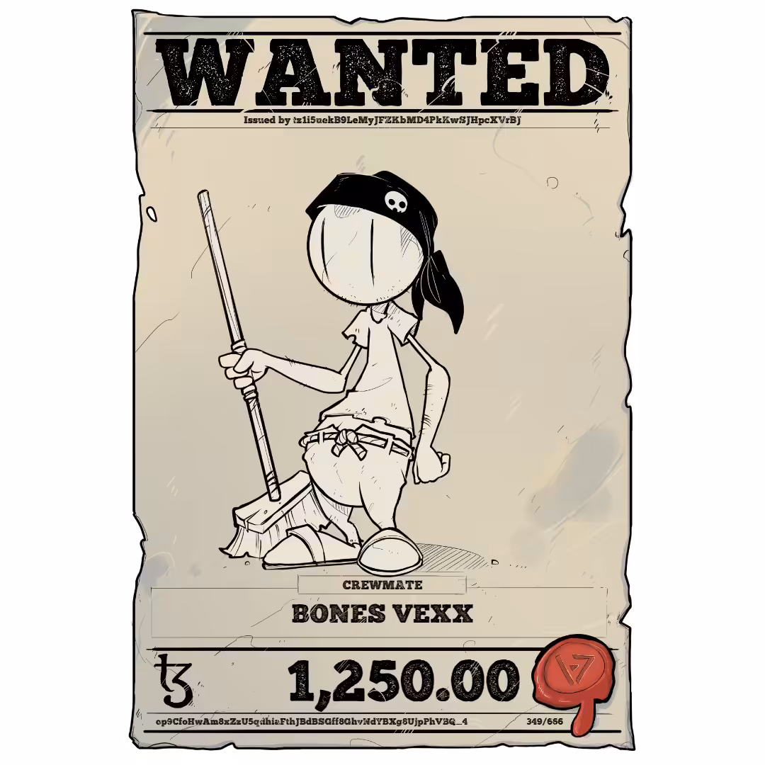 BONES VEXX | TEZOS PIRATE 349/666