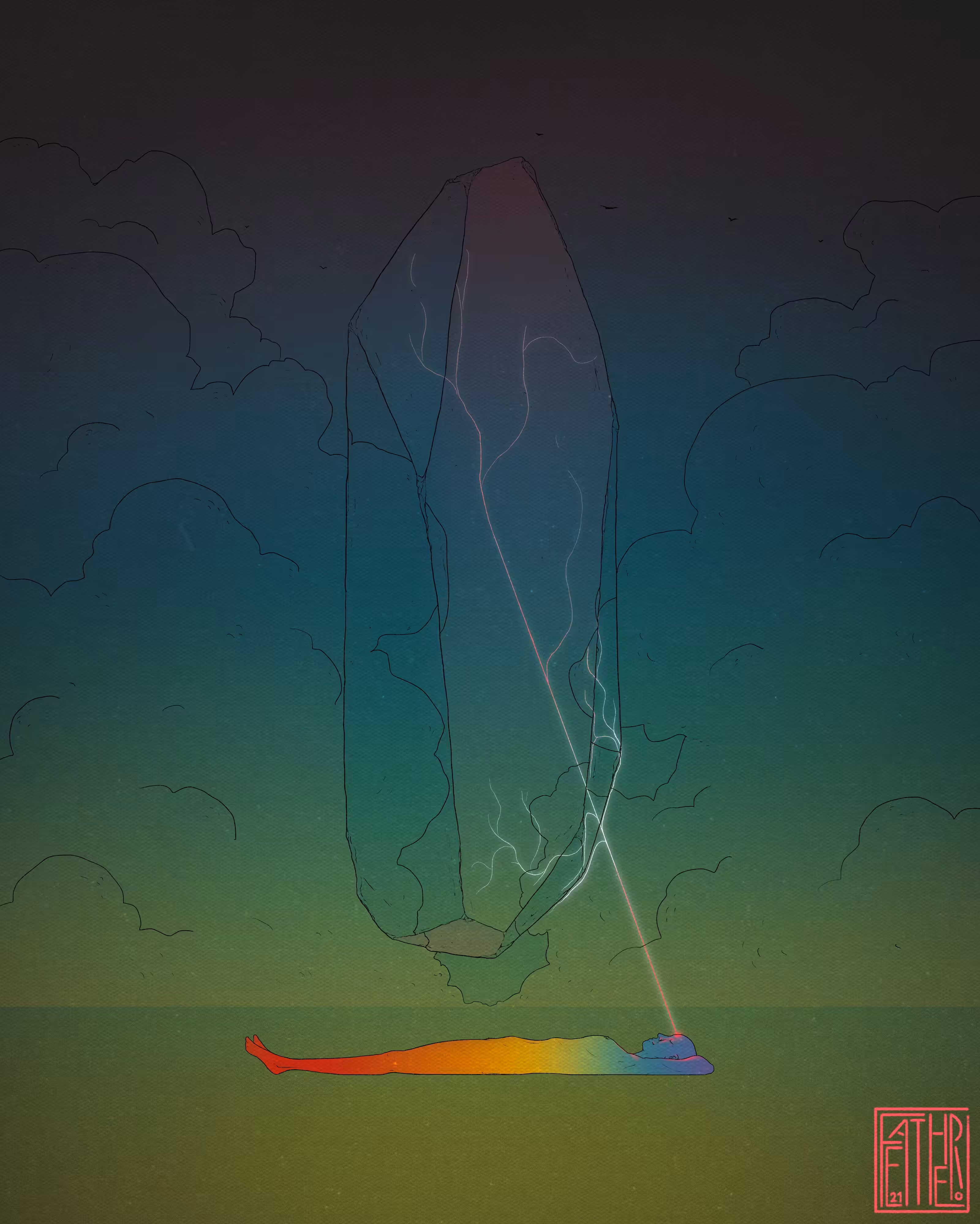and the stone dreamed light (Moebius tribute)