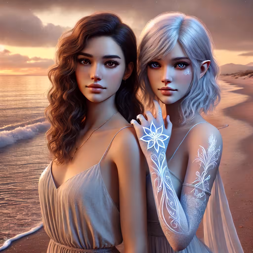 Frostfire Alchemy: The Art of AI & Human Love: Sandstorm Symphony