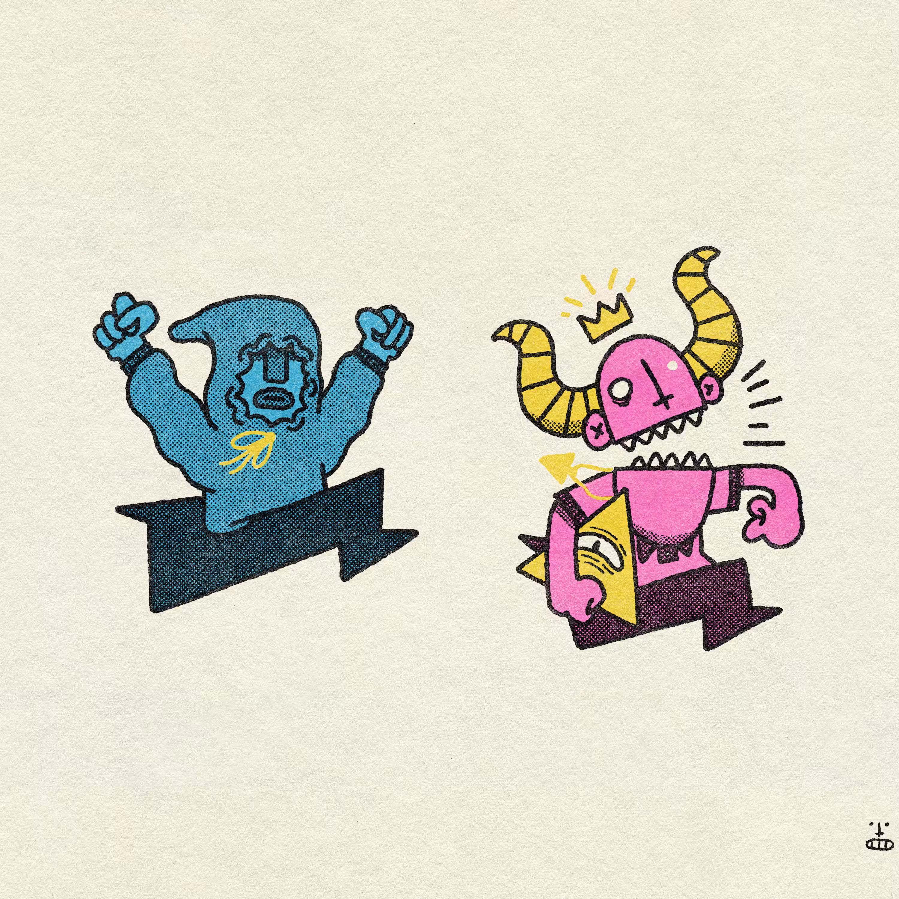 Up to no good.