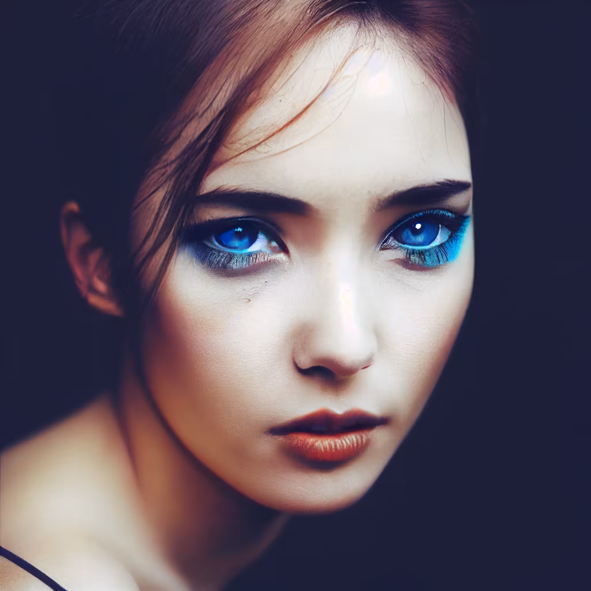Brain Collection: Beauty Woman Blue eyes 