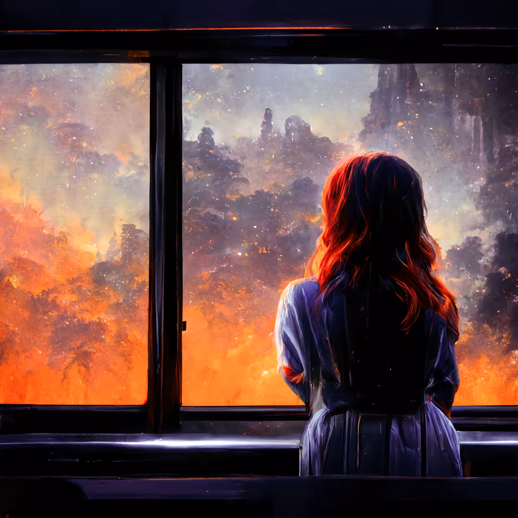 The girl on the window