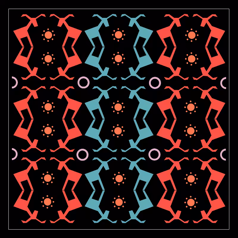 Animal-Geometric Motif #9
