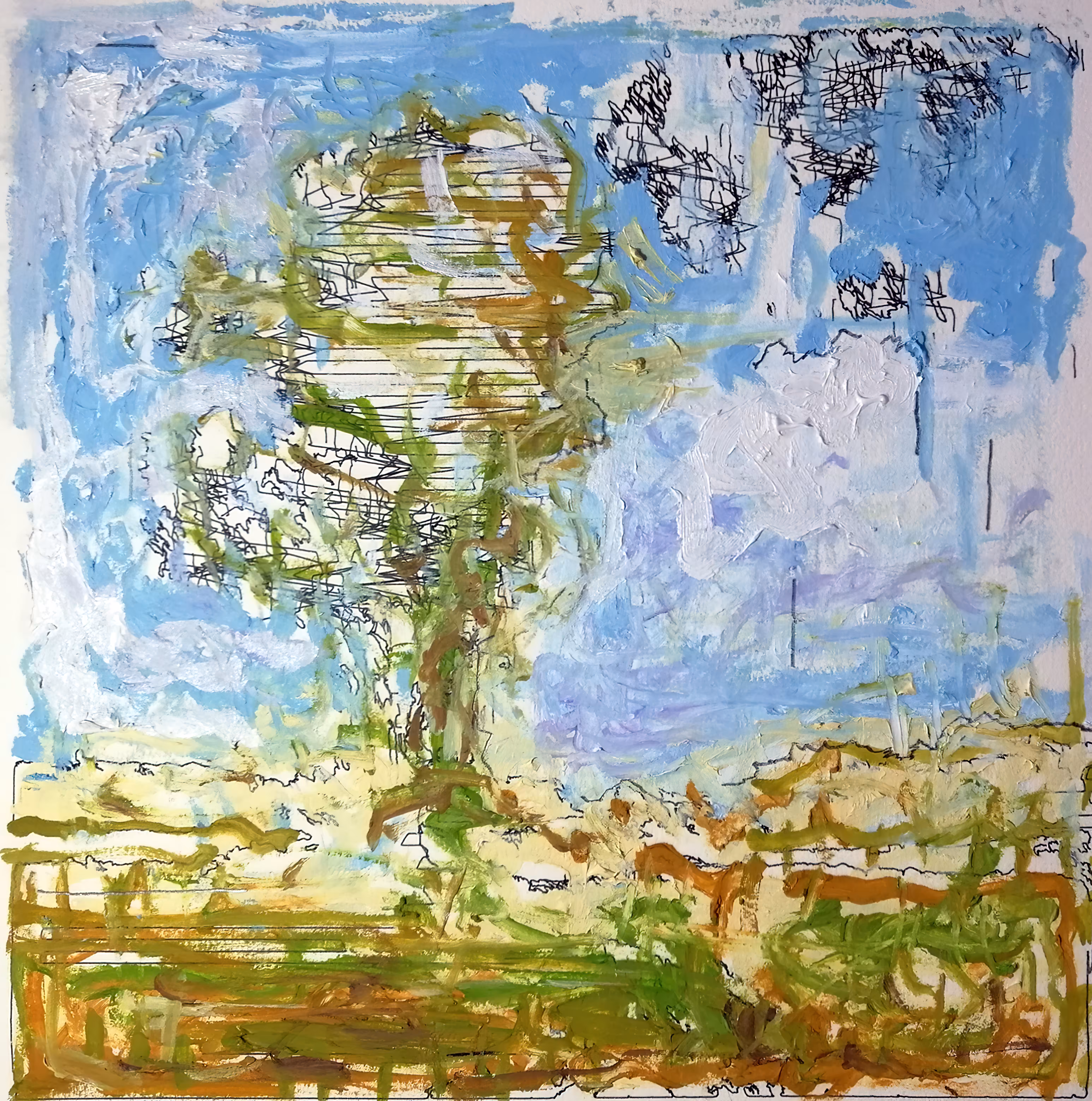 Árbol pintado por una máquina V