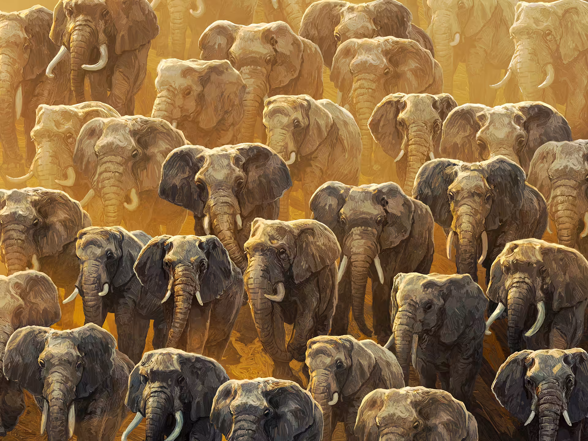"IN MOTION.ELEPHANTS" (7/9)