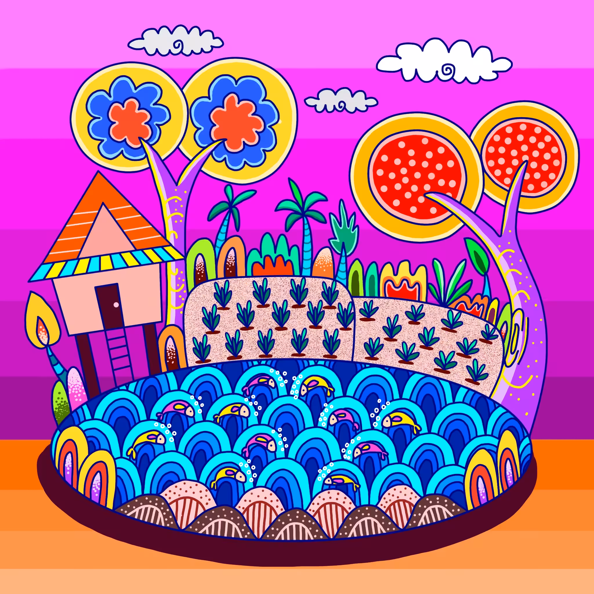 Imaginative lifestyle to lines and colorful.#51