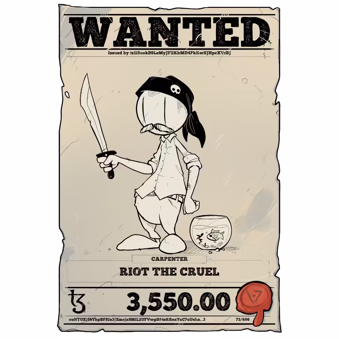 RIOT THE CRUEL | TEZOS PIRATE 73/666