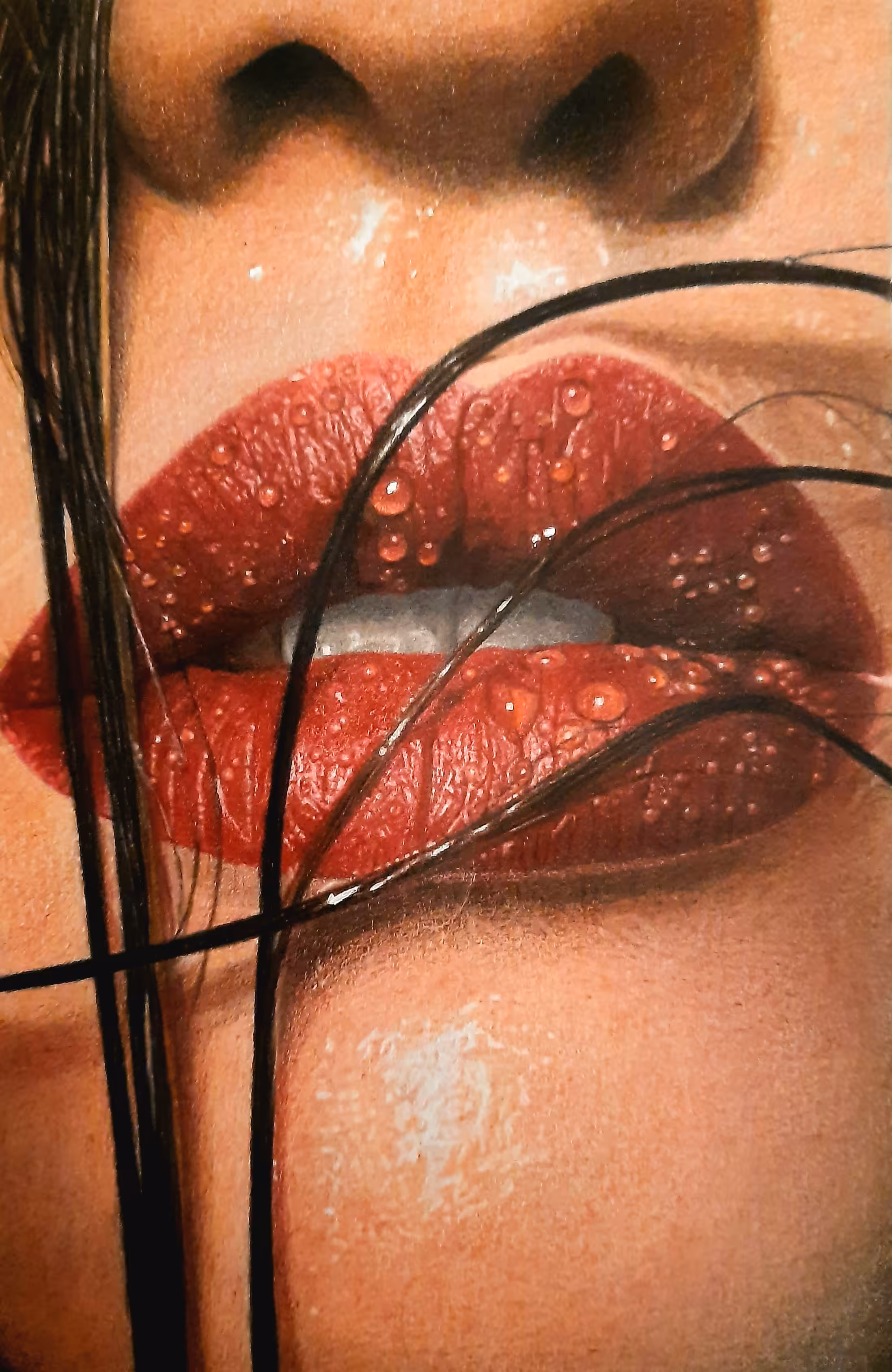 wet lips