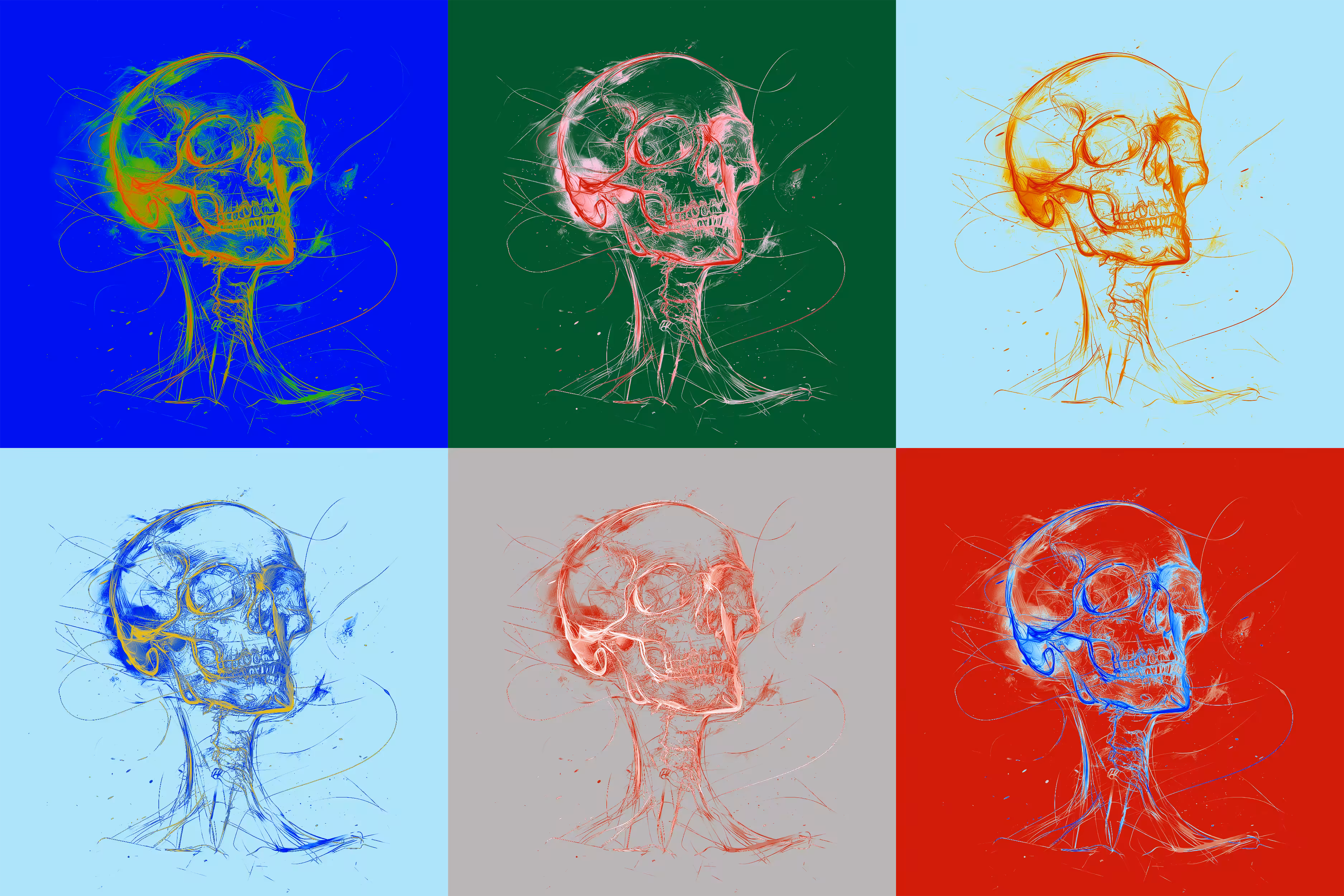 Pop Art Skulls Poster
