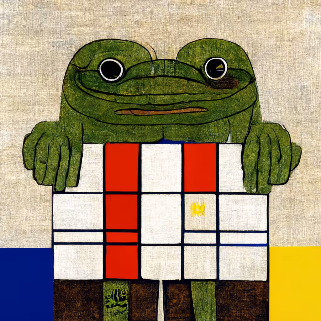 Pepe hodl Piet Mondrian Persian rug #1