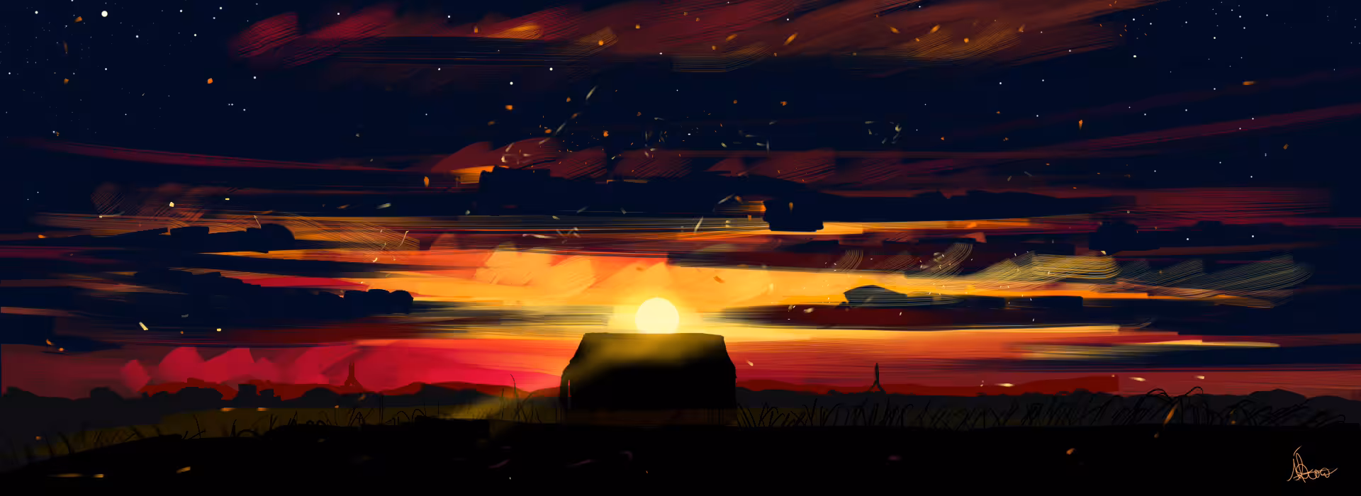 Farm Sunset 
