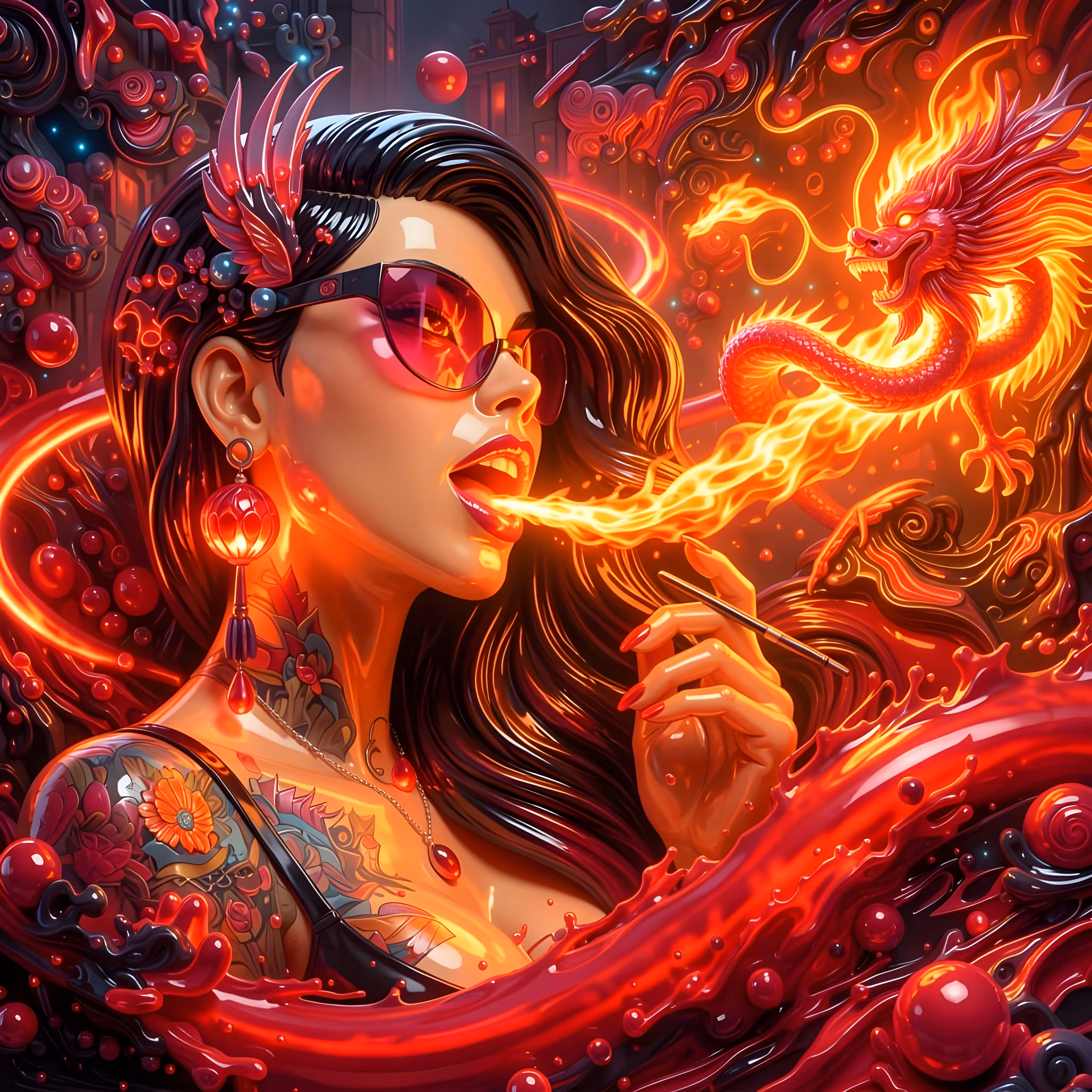 Fire woman 