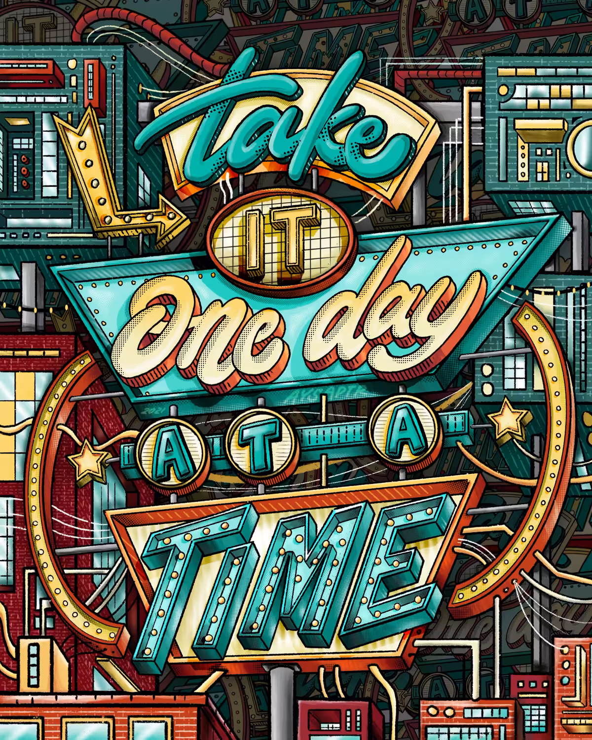 One Day at a Time // Collage