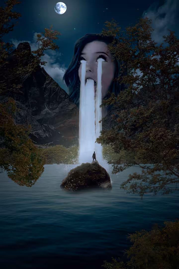Ahegao waterfall