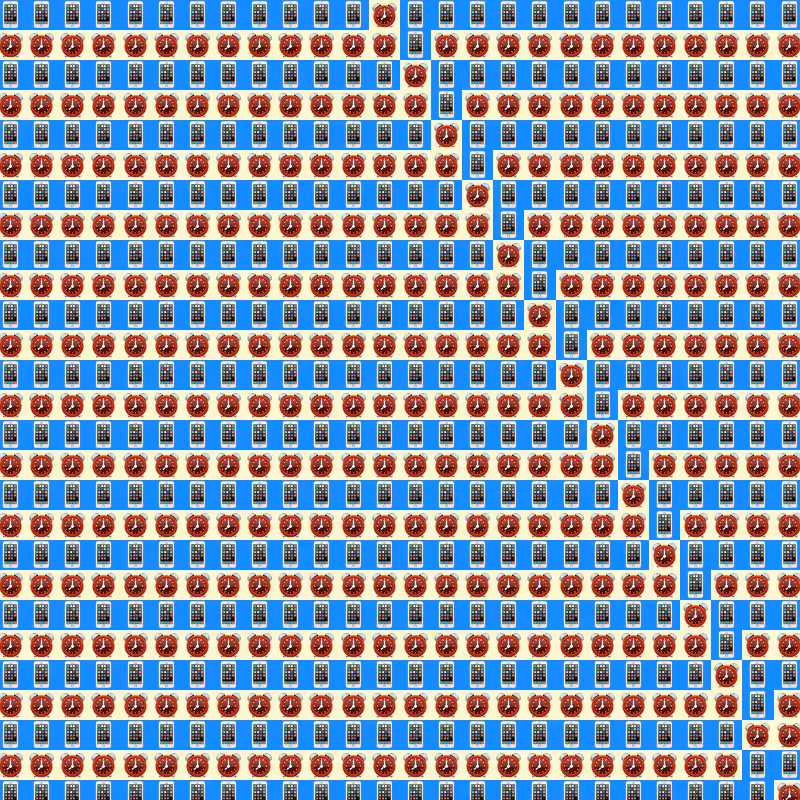 Elementary Cellular Emoji Automata #506