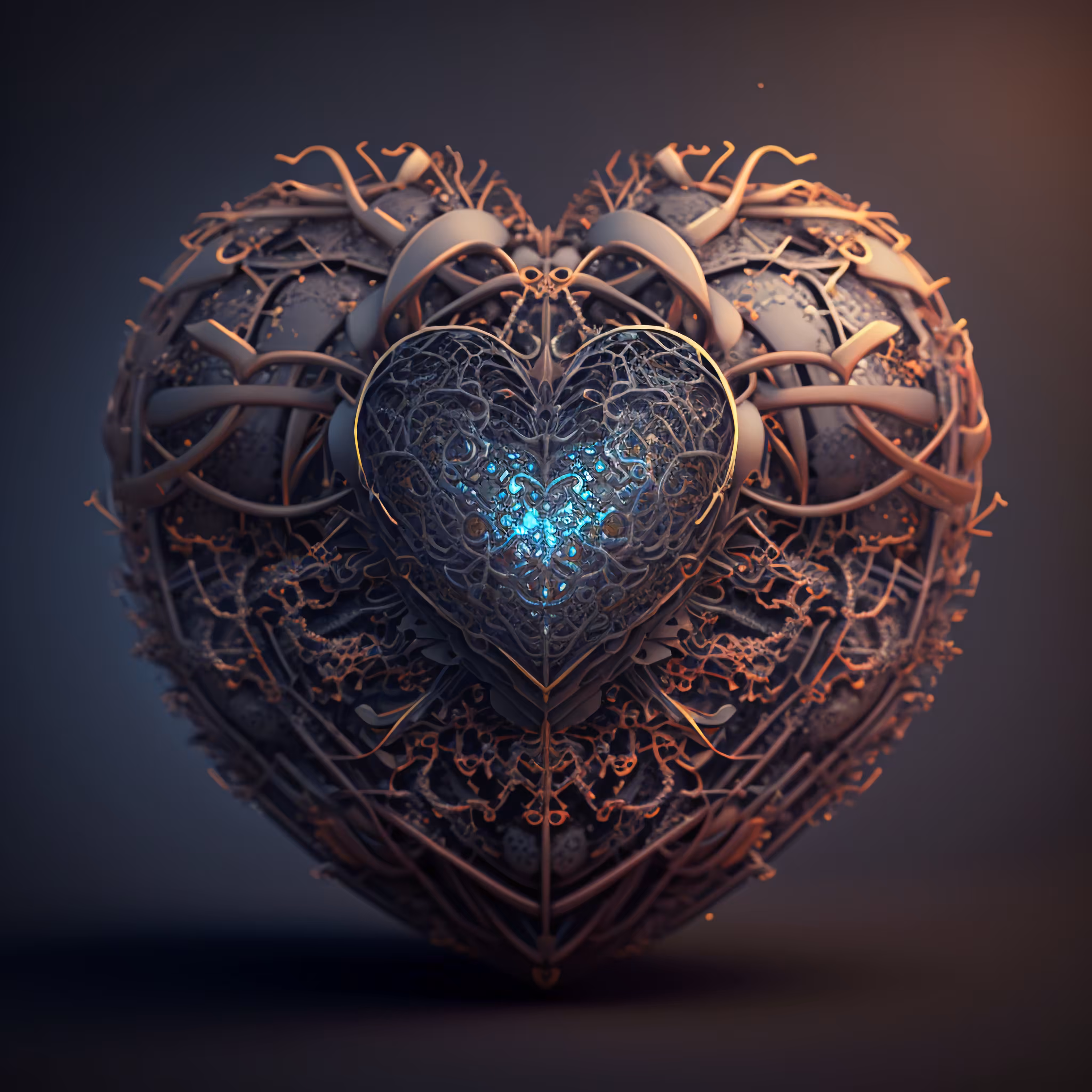 The locked light of our hearts