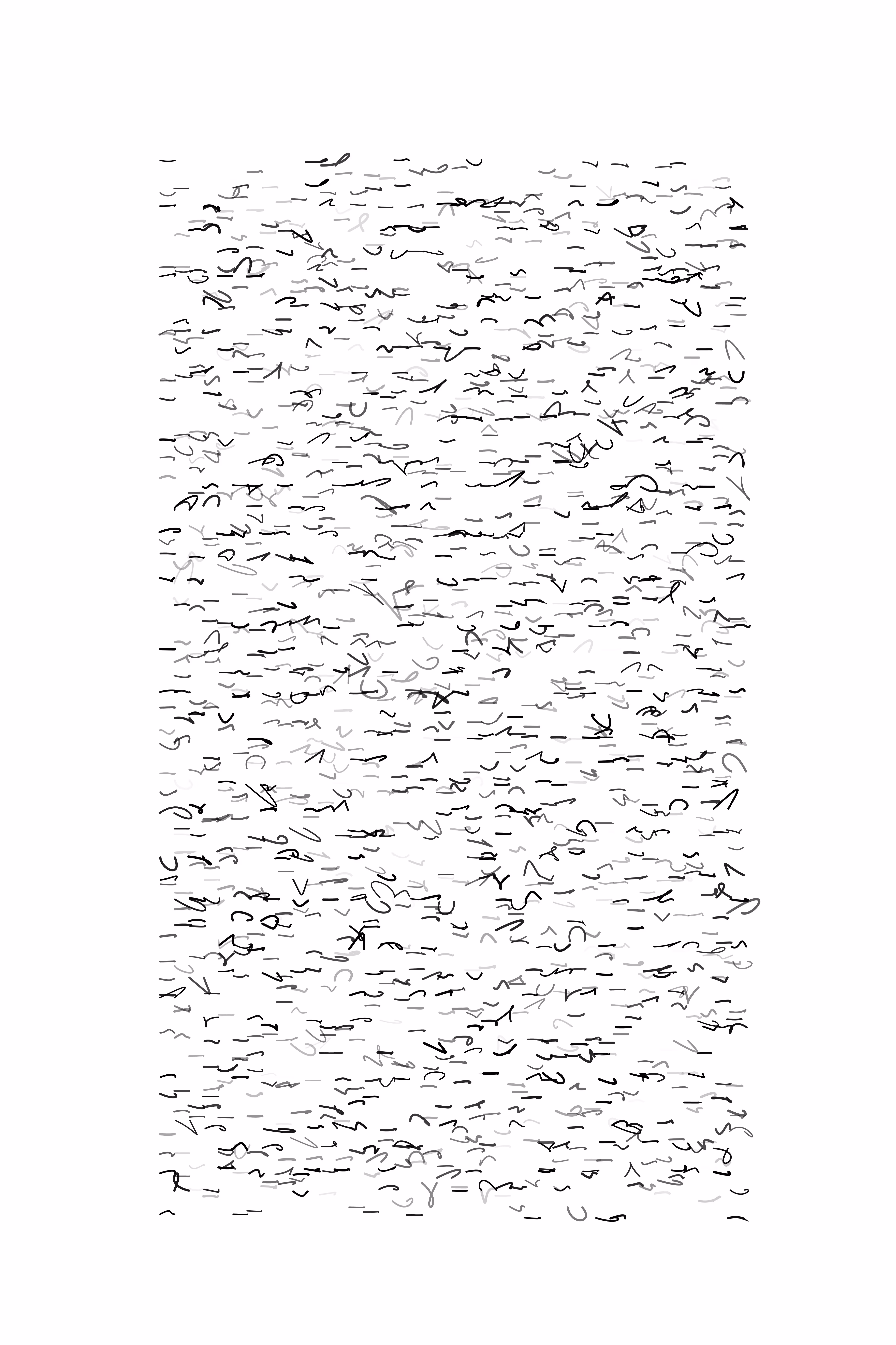 nervous calligraphy sparse