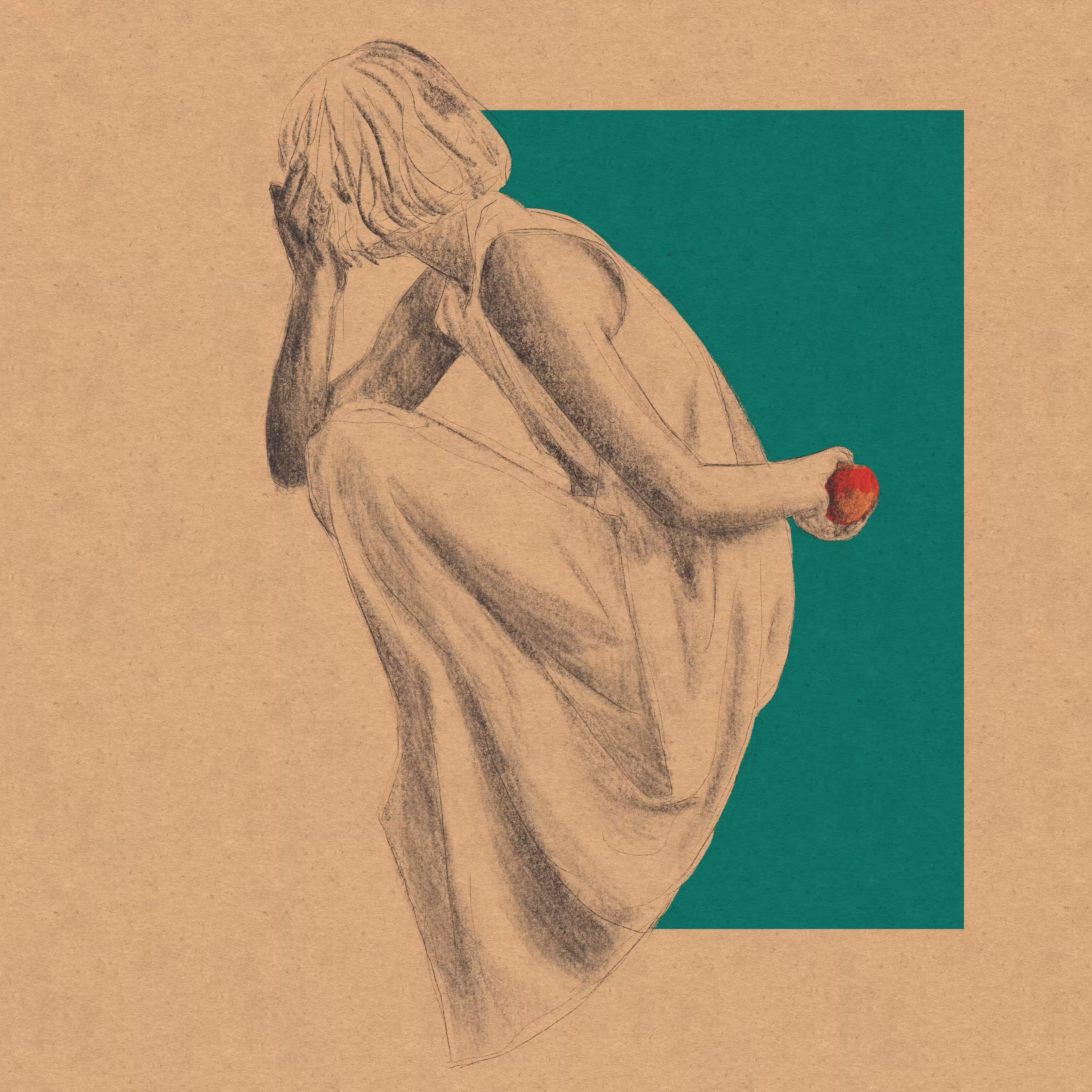 An Angel with a Red Apple that Hid From Us