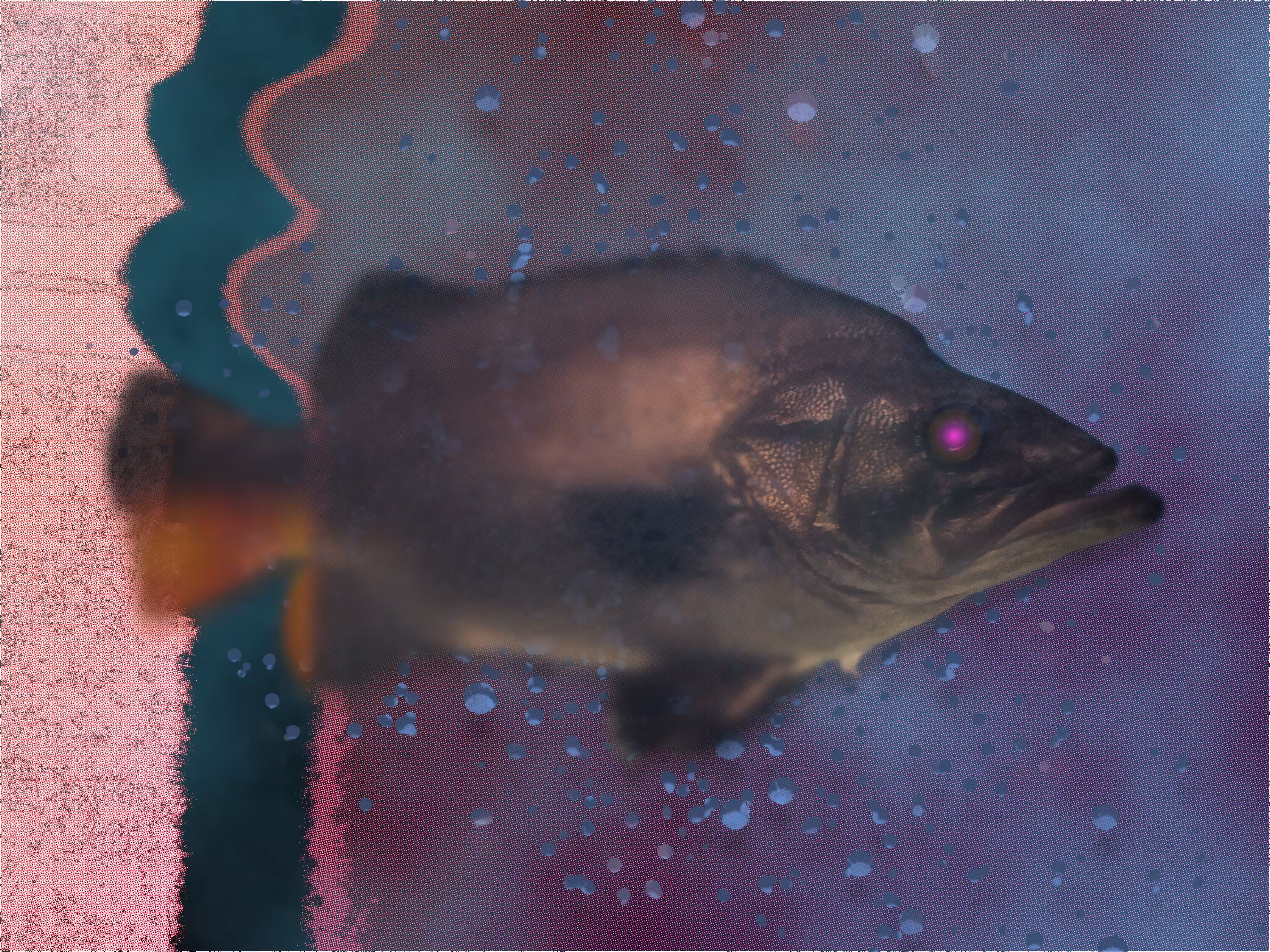 Under water