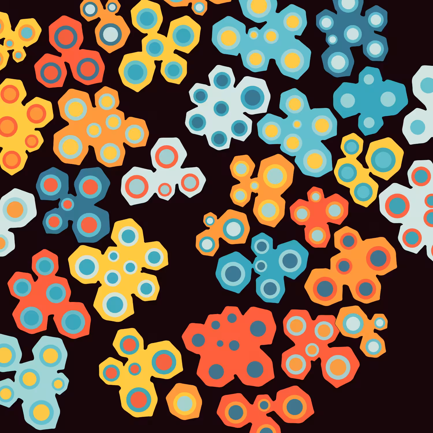Geometric colorful shapes (Free edition) #21