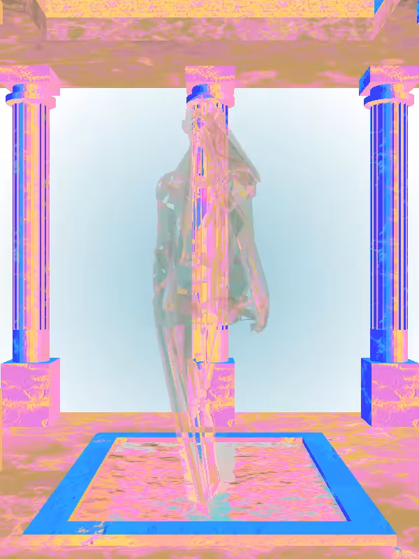 HeavenComputer: The Fading Excited Shimmery Blue Woman #5134