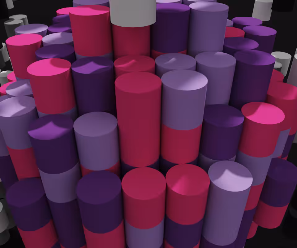 3D generative colorful pixel blocks 015
