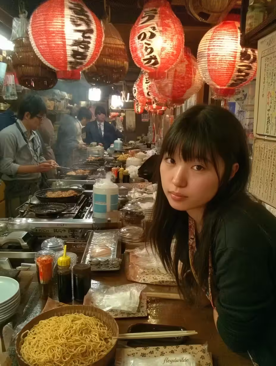 Variation on a Portrait at the Okonomiyaki Bar