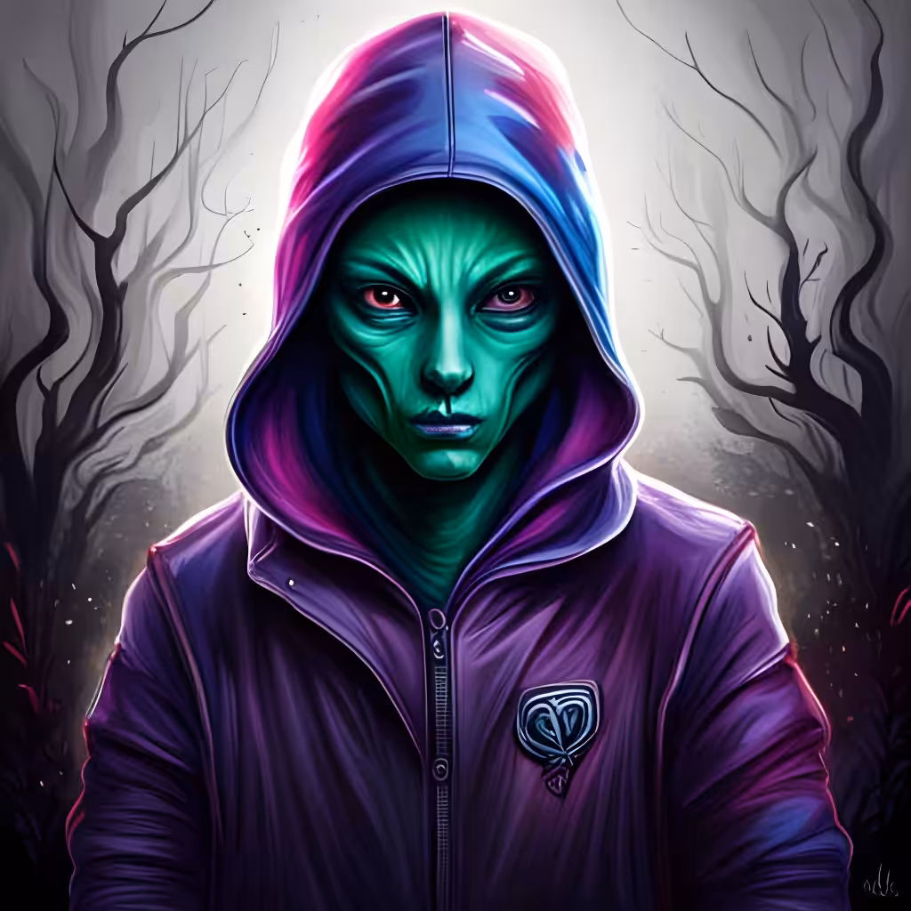 Hooded alien creature 6