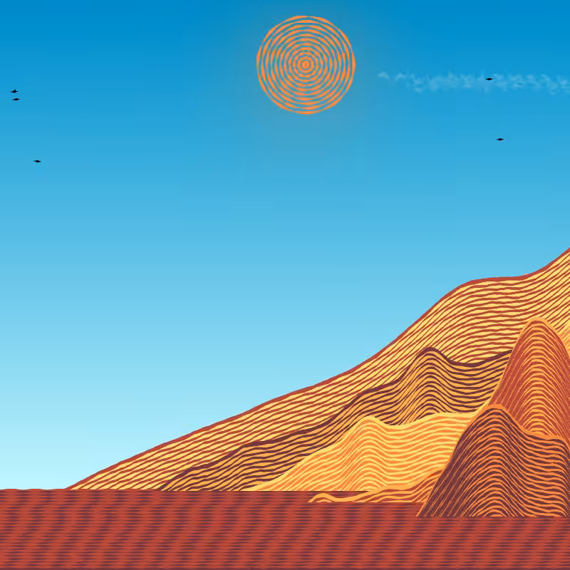 Painted Mountain Sunset #166