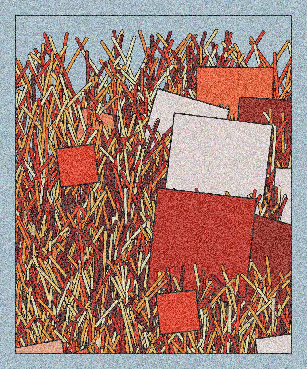 Paper salad with colored cardboard #8