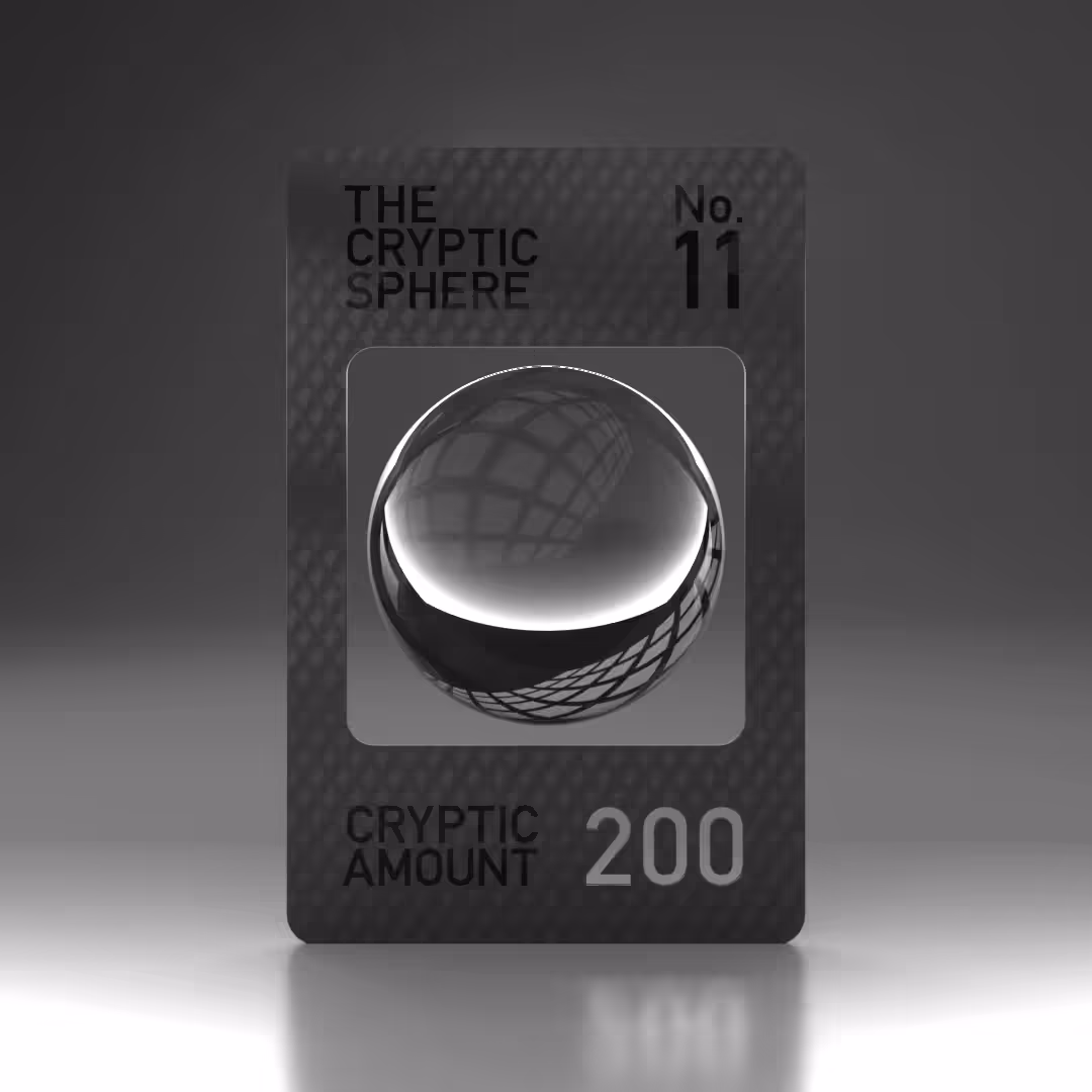 Objkt #11The Cryptic Sphere, Animated Trading Card No. 11