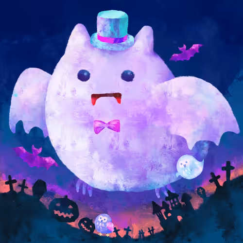 Lucky owl #17 Halloween vampire Version