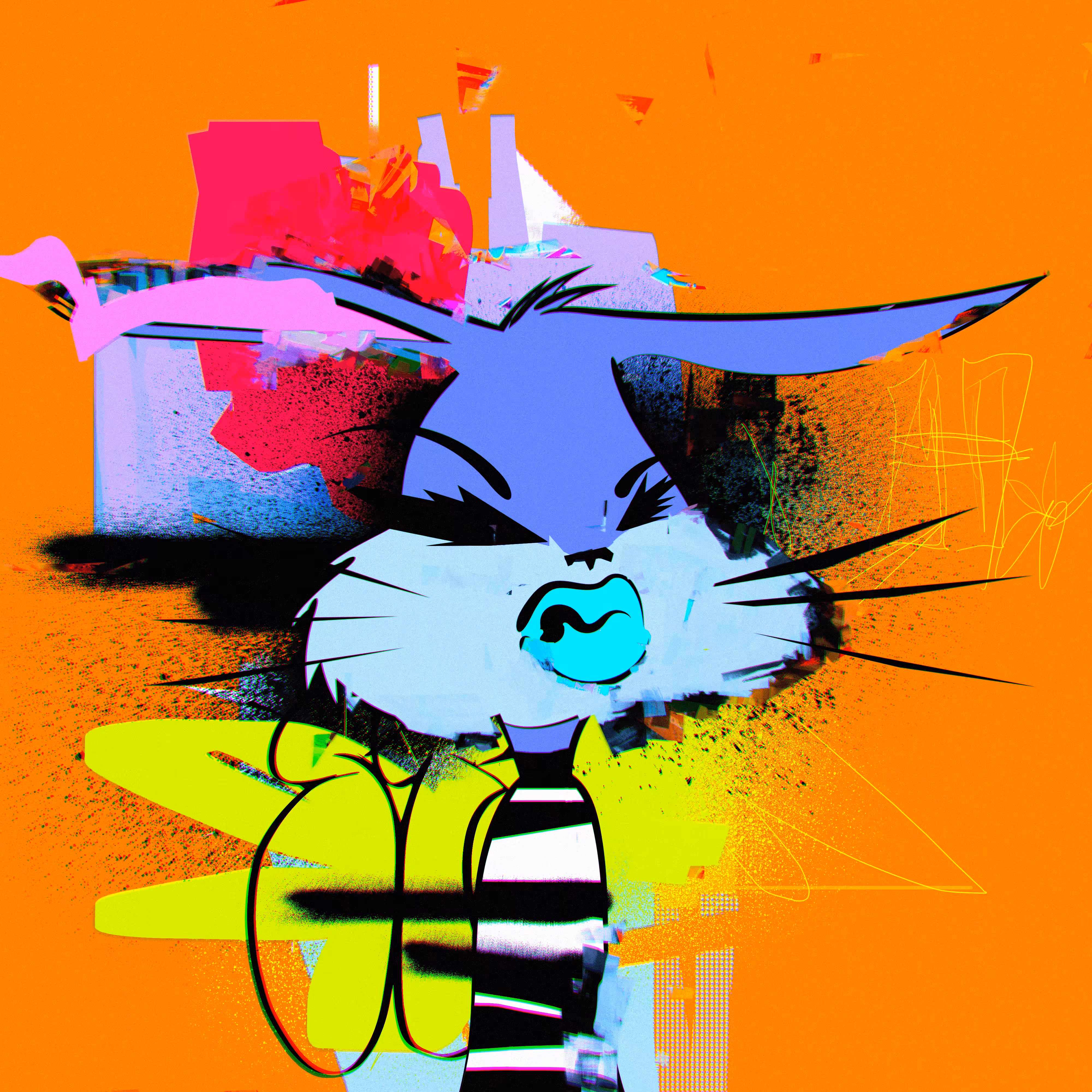 Ms. Six White Stripes Bugged 