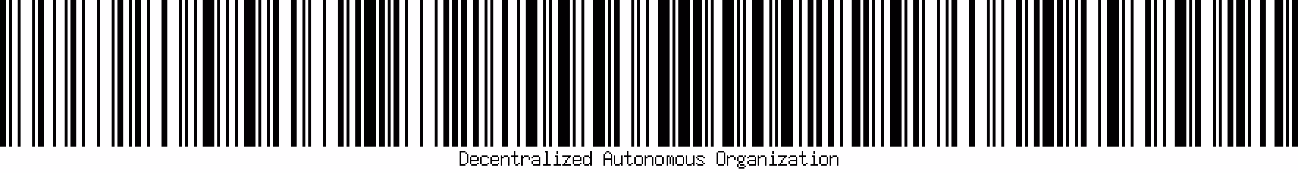 BlockChain Barcodes 13 - Decentralized Autonomous Organization